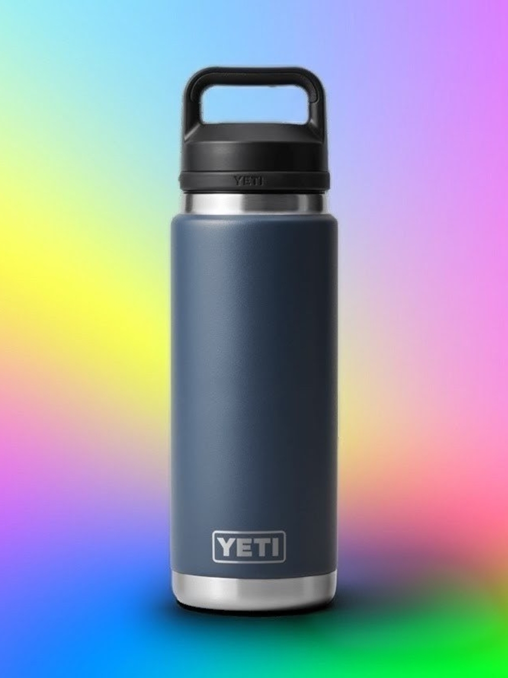 YETI Navy Blue Rambler Bottle with Handle